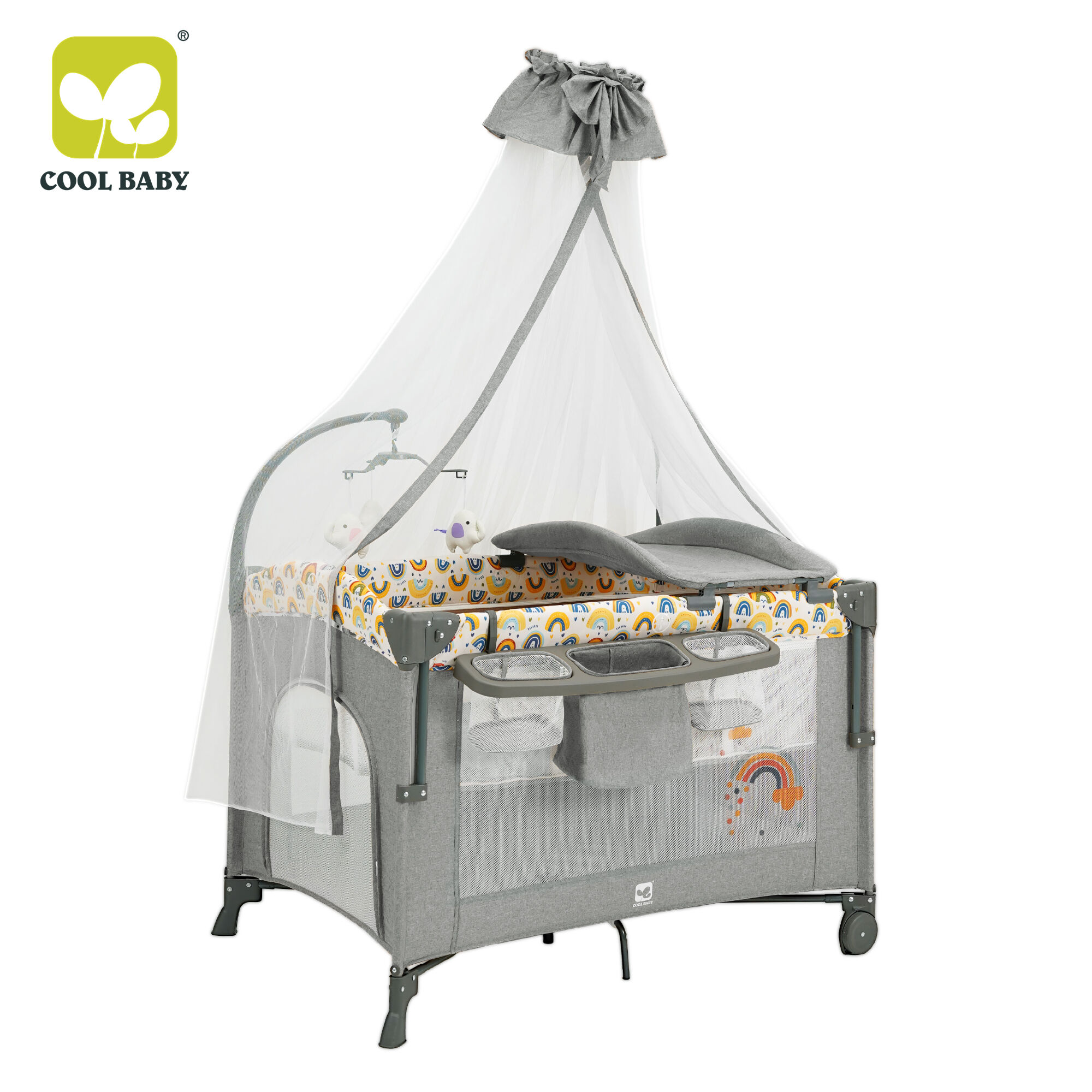 KDD05 Cool Baby Foldable Baby Bed Portable Baby Playard With Co-sleeping Function for Baby
