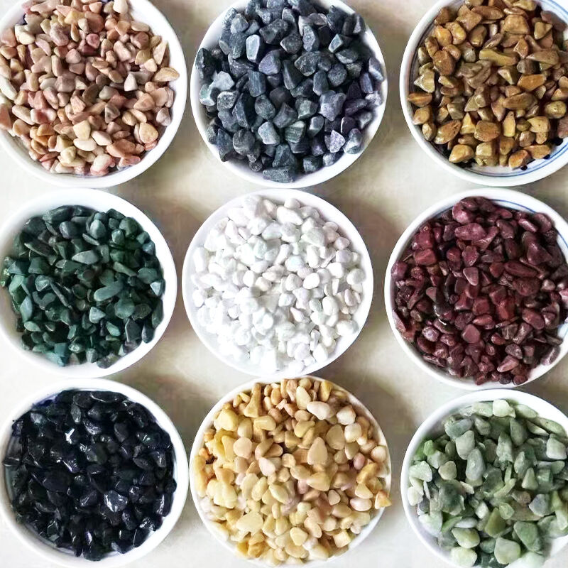 Mixed Color Washed Pebbles Decorative Stones for Garden Landscaping, Patio, Yard & Outdoor Decoration