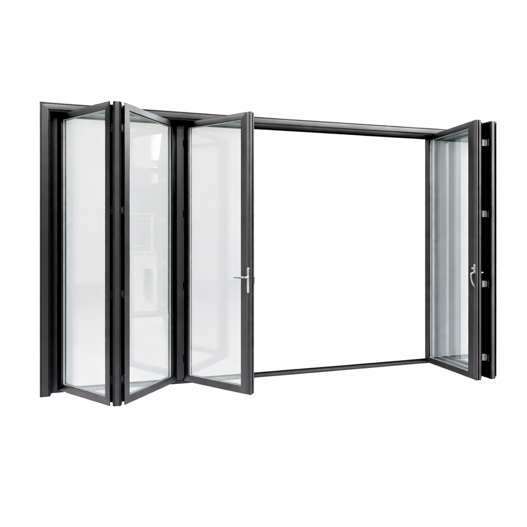 68-reeks anti-klem aluminium twee-vou patio-deur