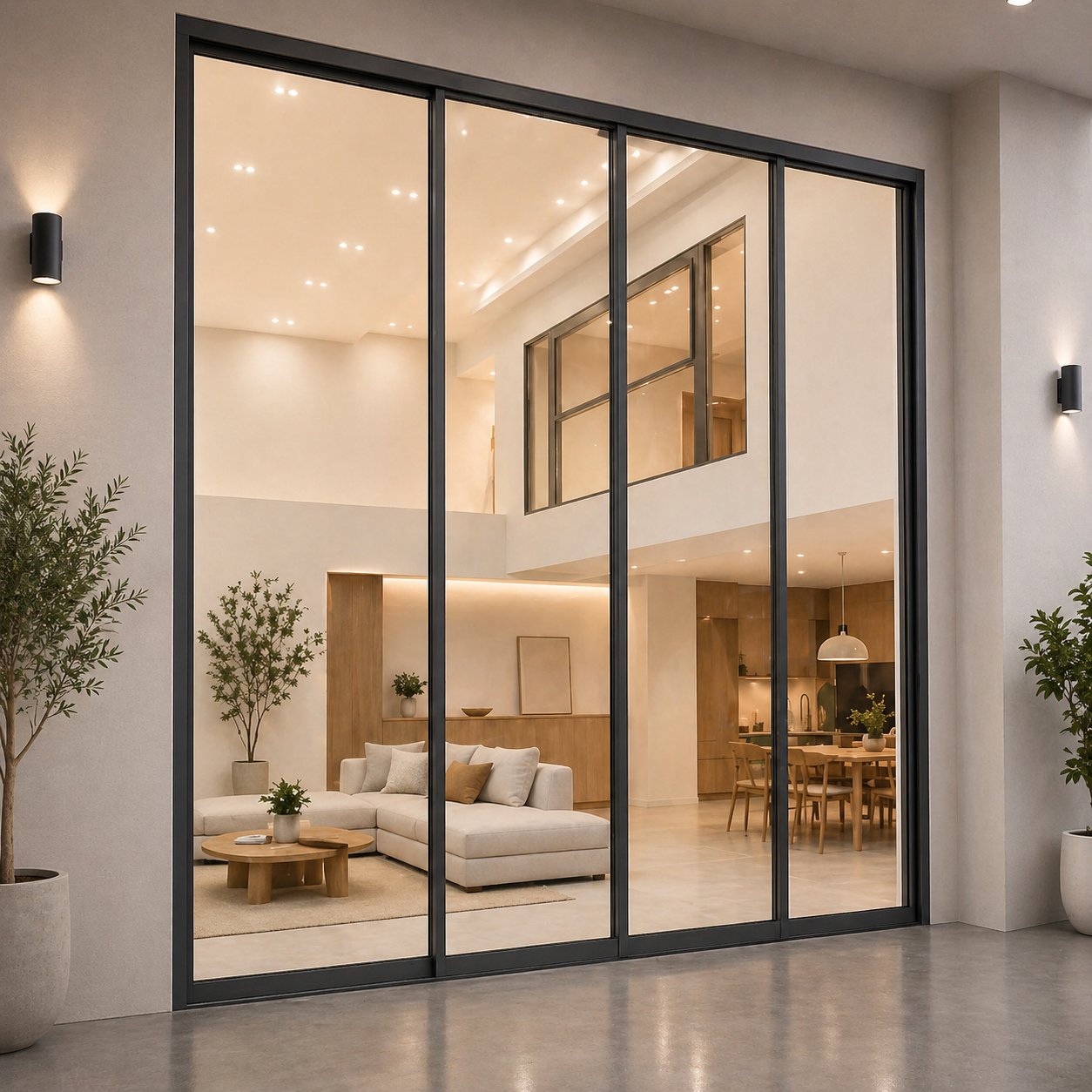 sistem Pintu Gelangsar Aluminium Tahan Lasak Panoramic Siri 150