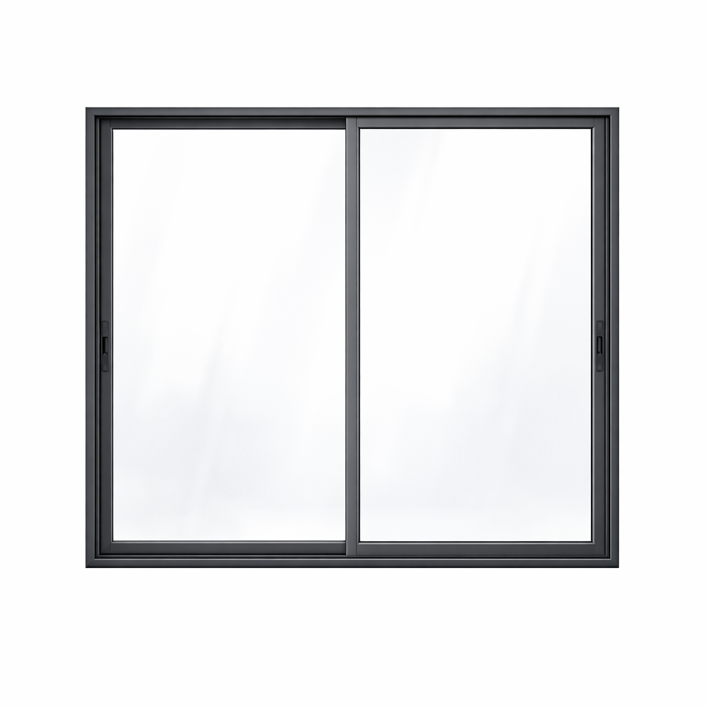 128-serie Termiese-breuk Versteekte-spoor Aluminium skuifvenster