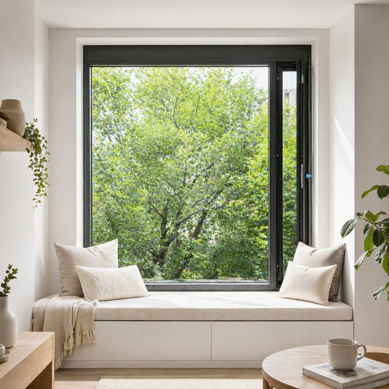 85-reeks termiese-breuk aluminium venster met trilletjie-ventilasie