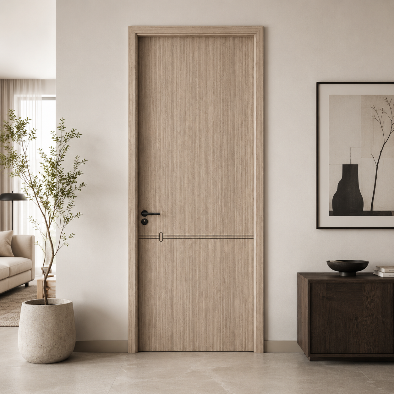 Portes intérieures en aluminium et bois