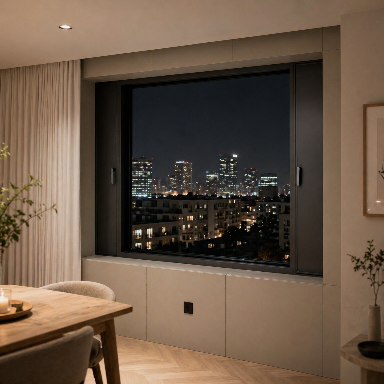 85-reeks termiese-breuk aluminium venster met trilletjie-ventilasie