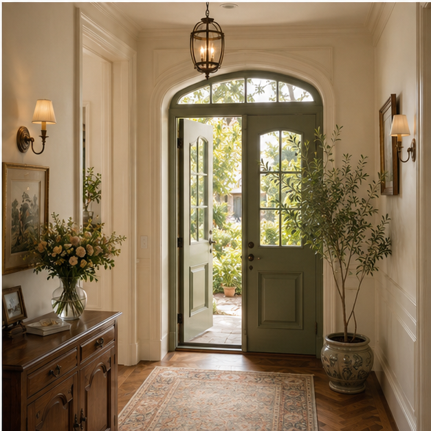 Aperçu de la porte d'entrée moderne