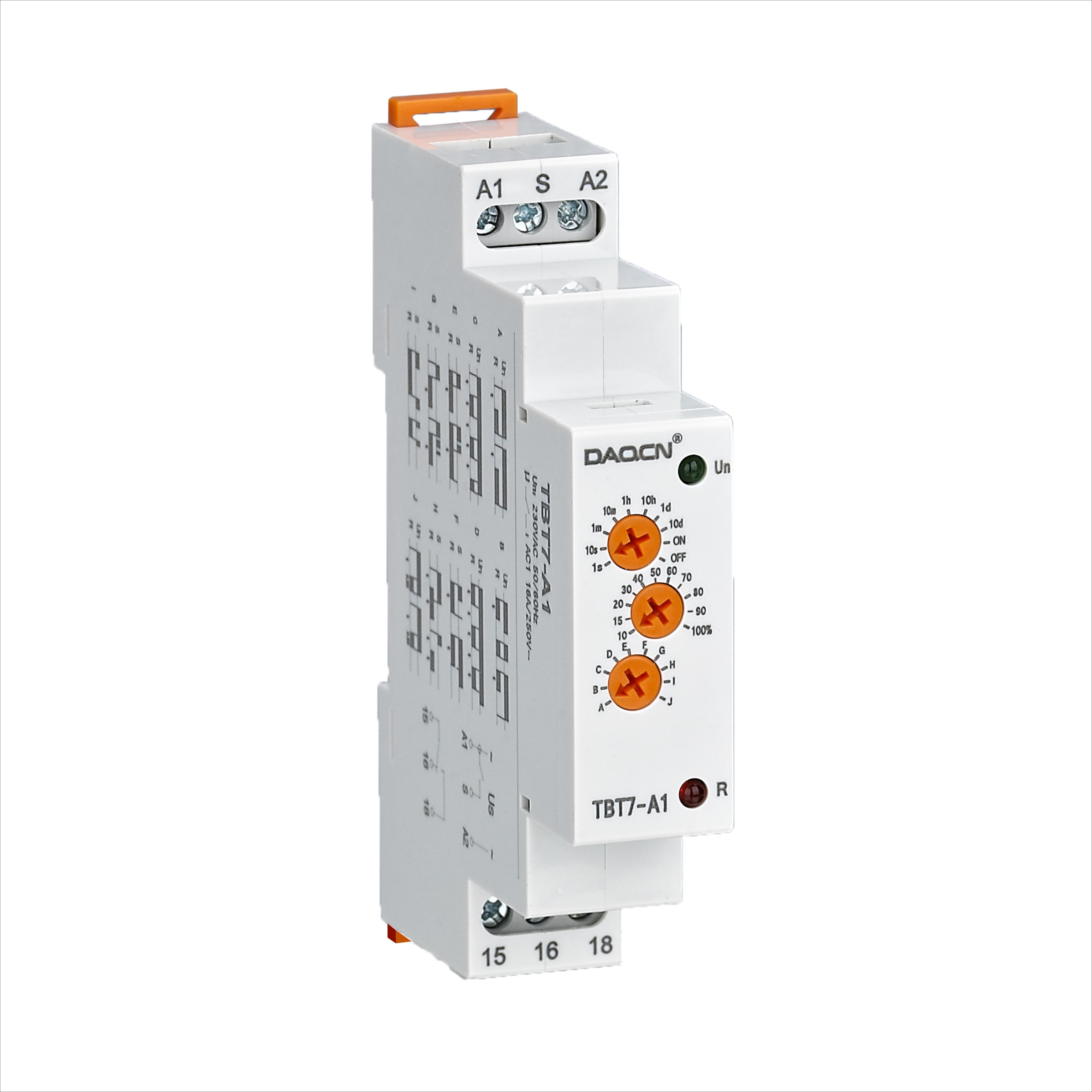 Multi Function Time Relay DAQCN TBT7-A1 Days Electronic Relay Din Rail Delay on Time Timer