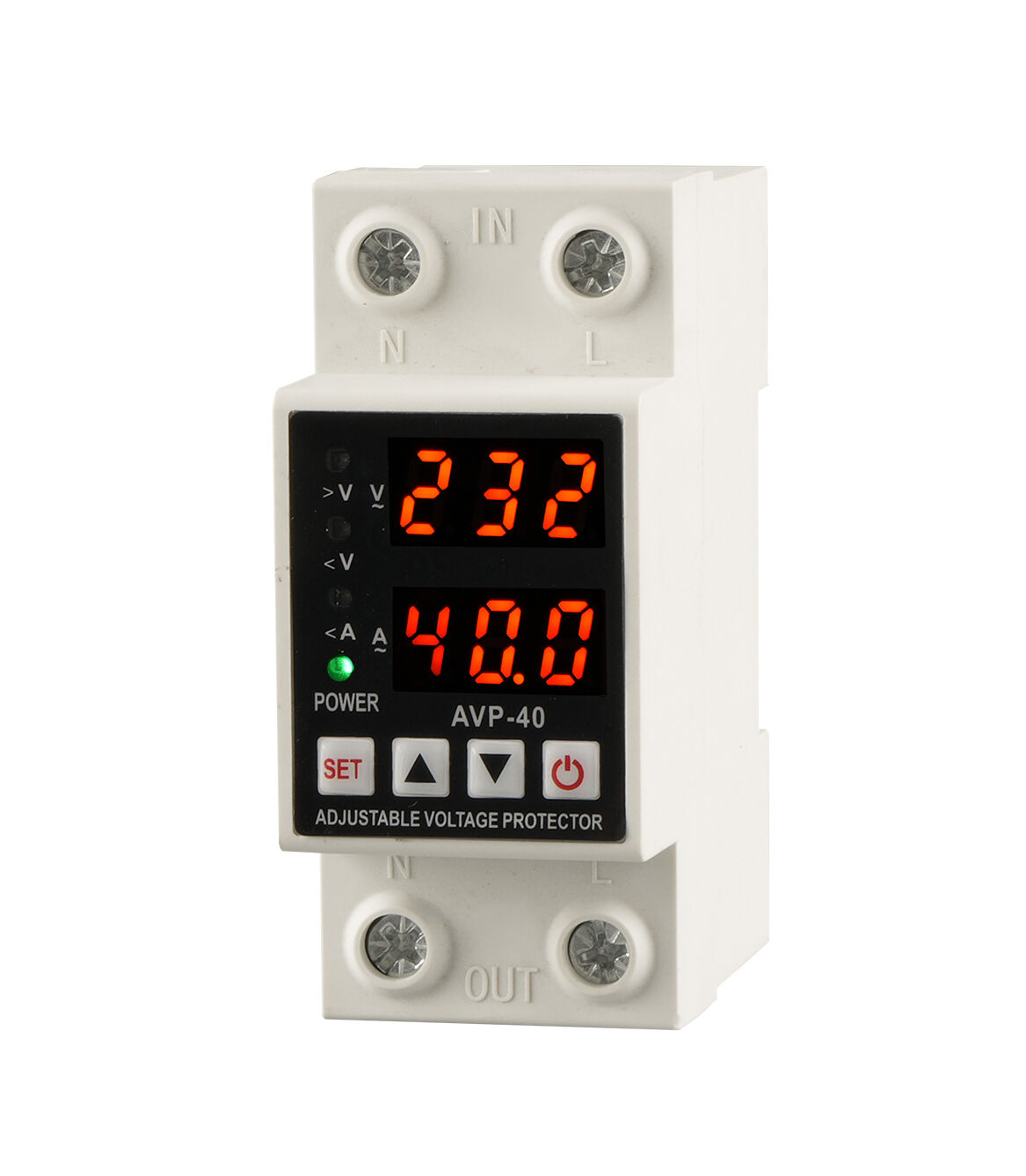230V Single Phase Copper Circuit Breaker Auto Recovery with Adjustable Voltage Protection Electronic AC Current
