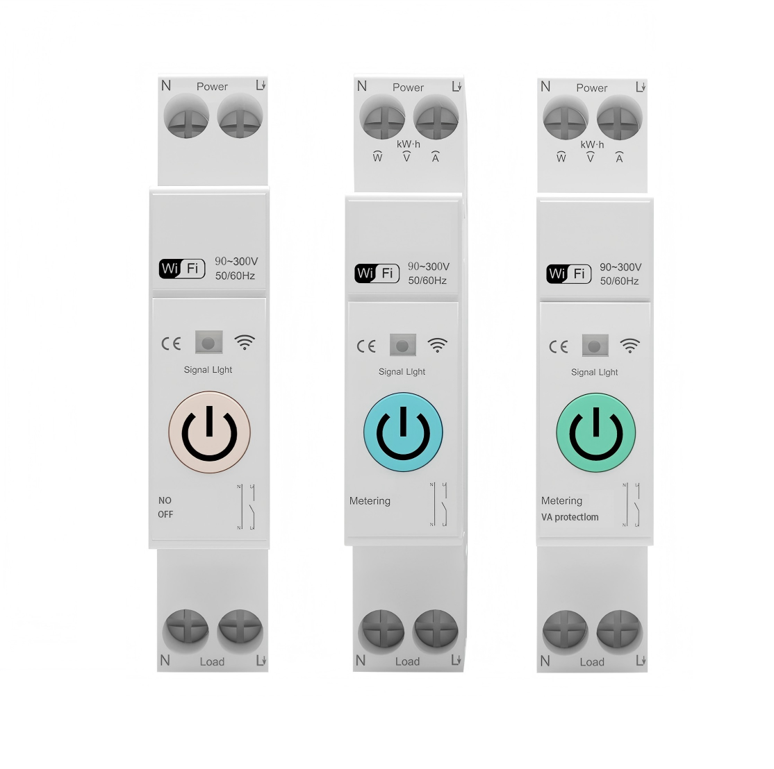 Smart 40A Circuit Breaker Energy Meter Time Relay Switch with Leakage Protection Mini Plastic Design