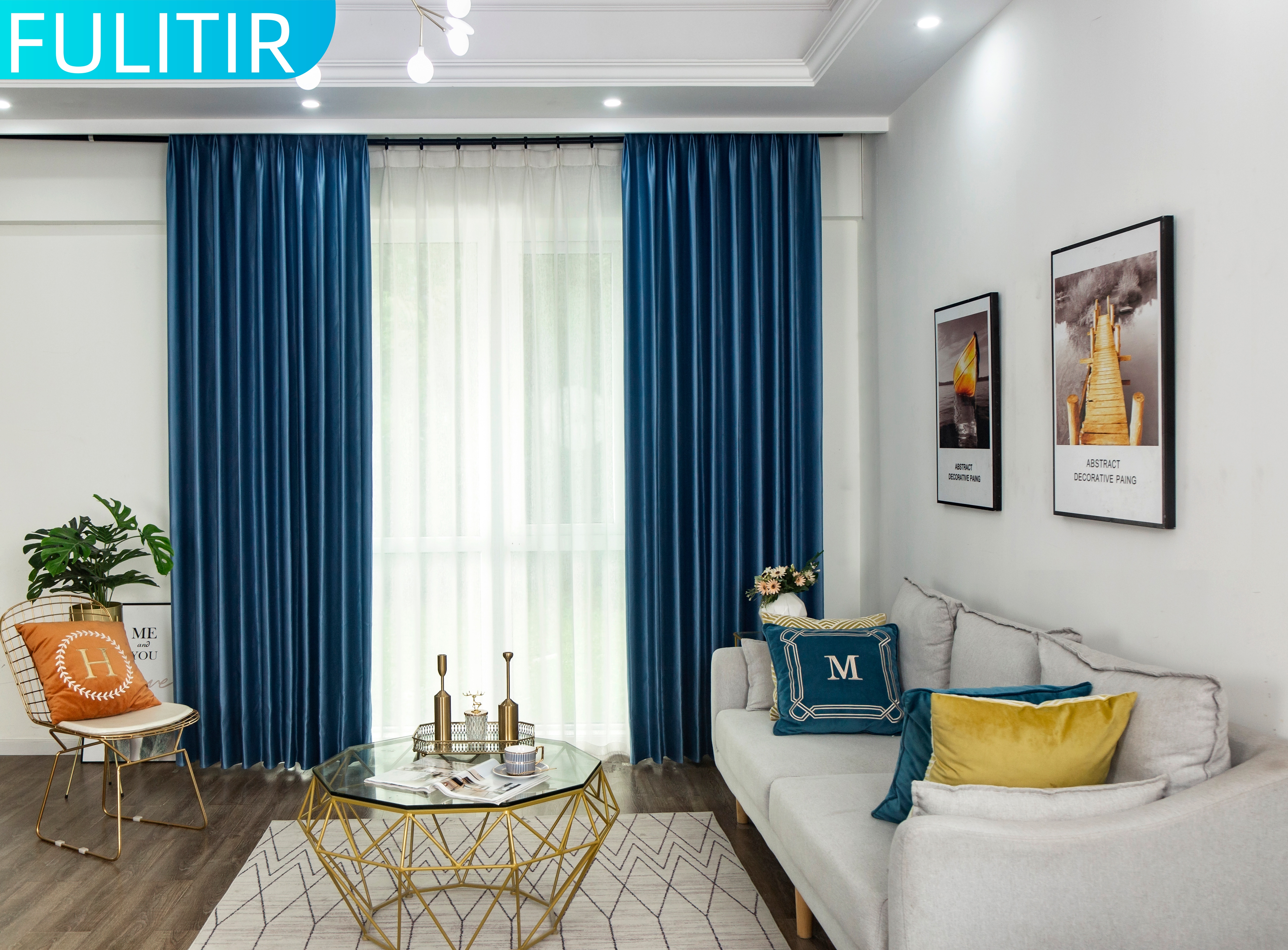 Premium Silk-Cotton Curtains - Soft Texture with Silky Sheen, Light-Filtering for Living Room & Bedroom