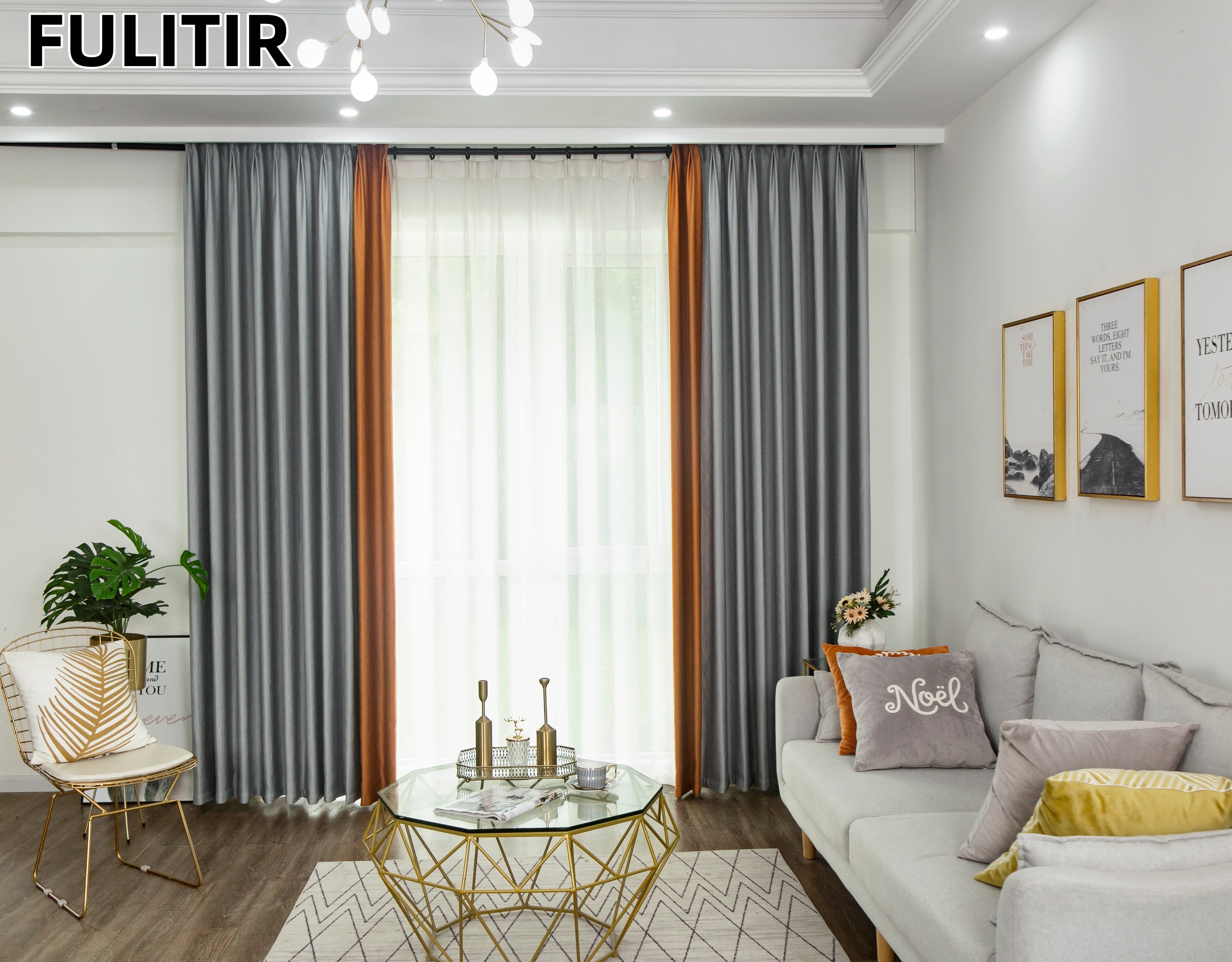 HLuxury Granville Cotton Curtains - Fine Weave with Natural Texture, Light-Filtering Decor for Master Bedroom