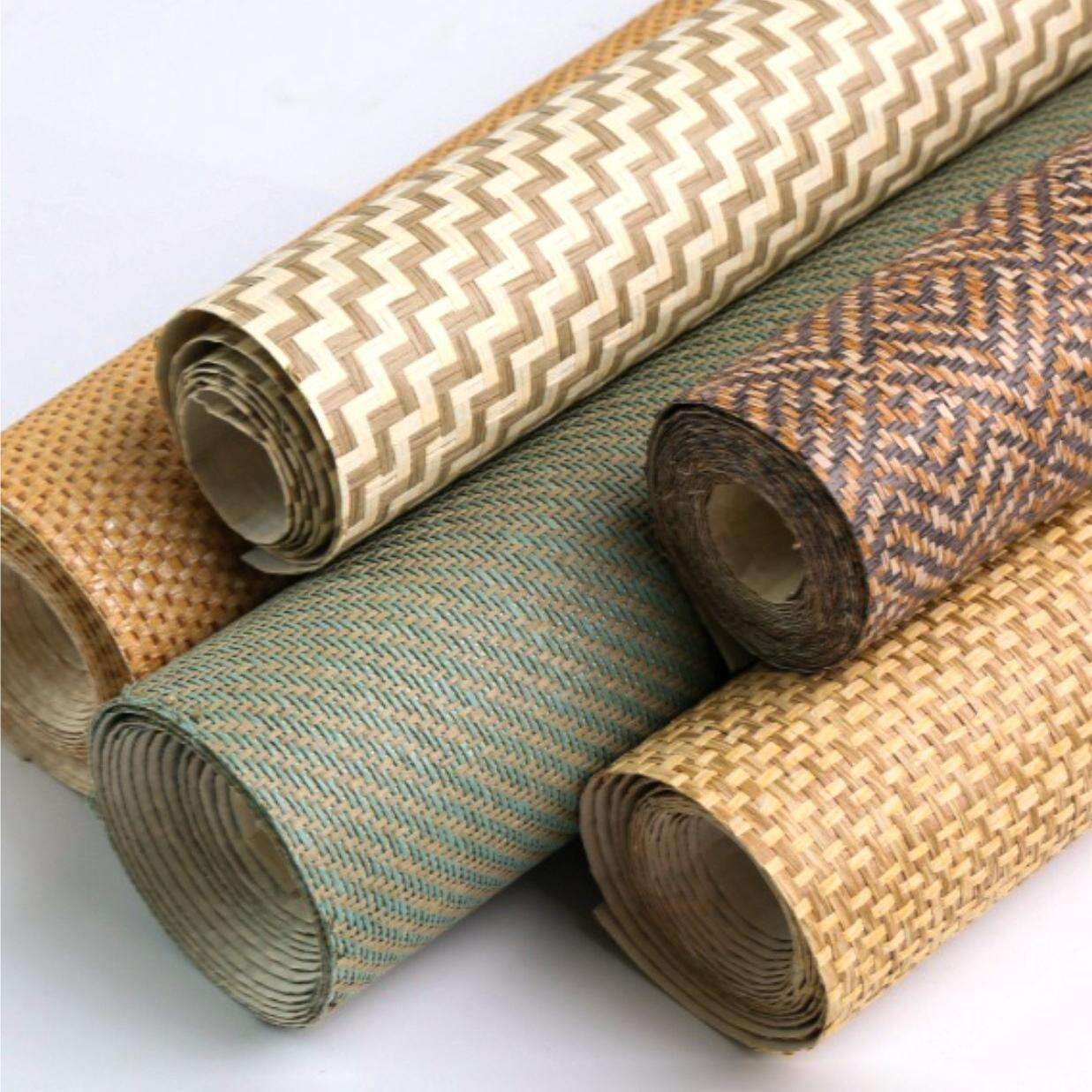 Gressvevd tapet med luksuriøs følelse, naturlig og miljøvennlig tredimensjonalt tapet, ikke selvklebende tykke sisal- og rotangstikker, fabrikkhurt salg