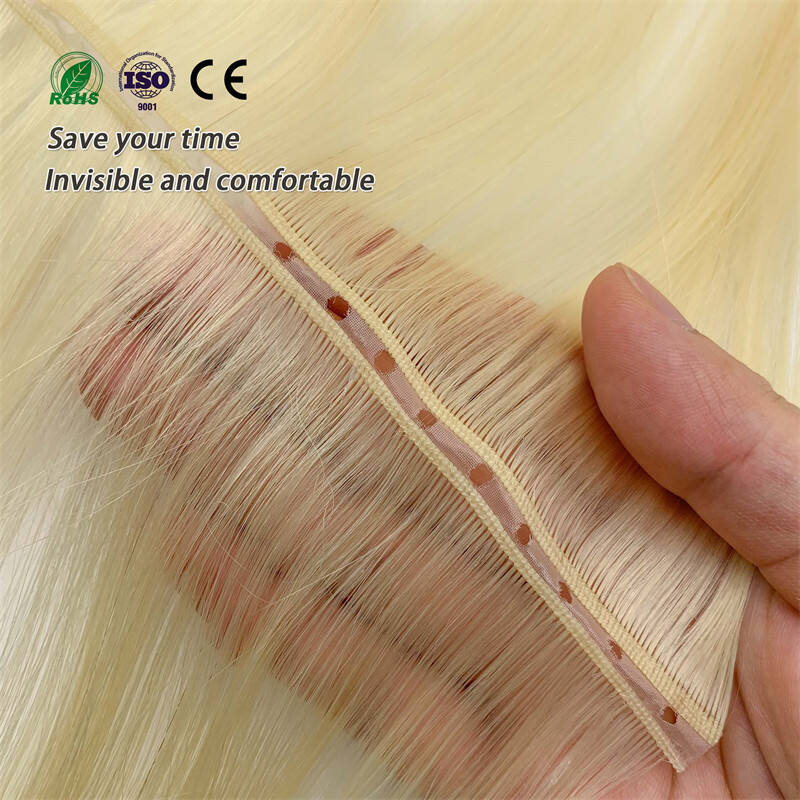 Fasimei New Product Butterfly Weft Human Hair Extensions Cuticle Aligned Invisible Hole Weft Human Hair Extension