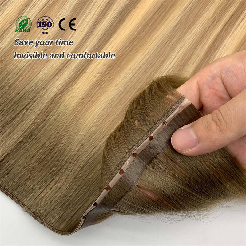 Fasimei Factory High Quality Hole Weft Virgin Hair Extensions Thick Ends Genius Twin XO Weft Human Hair