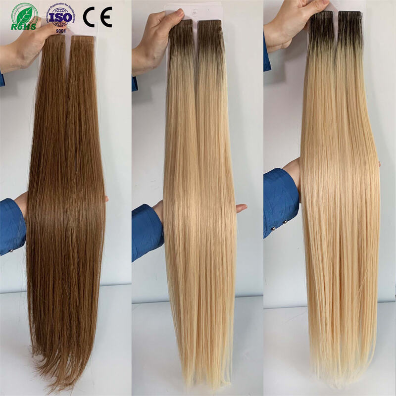 Wholesale Invisible Tape Hair Hand Made Raw European Semi Injected Tape in Human Hair Extensions