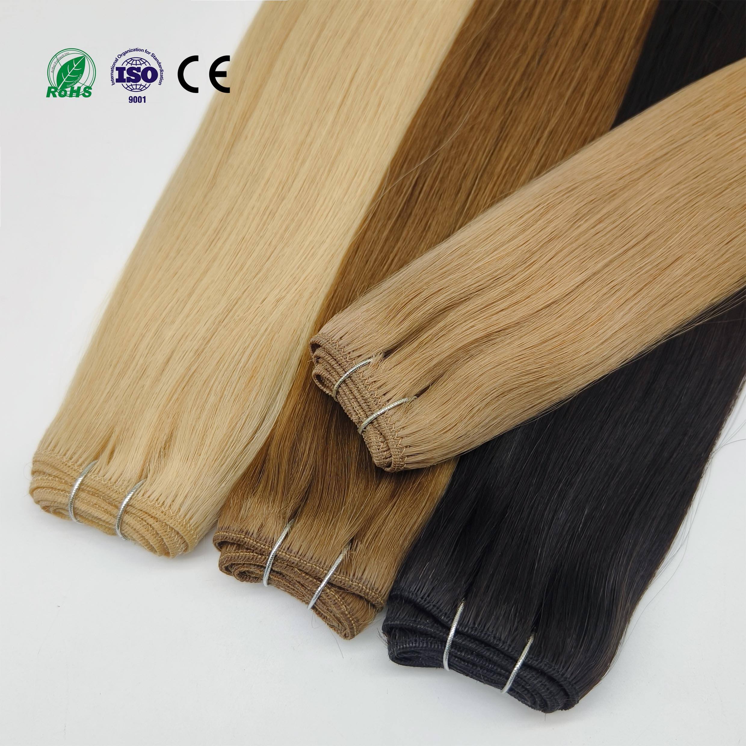 Top Real Remy Brazilian Cuticle Aligned Human Hair Vendors Double Drawn Machine Weft Weave Extensions Custom Colors