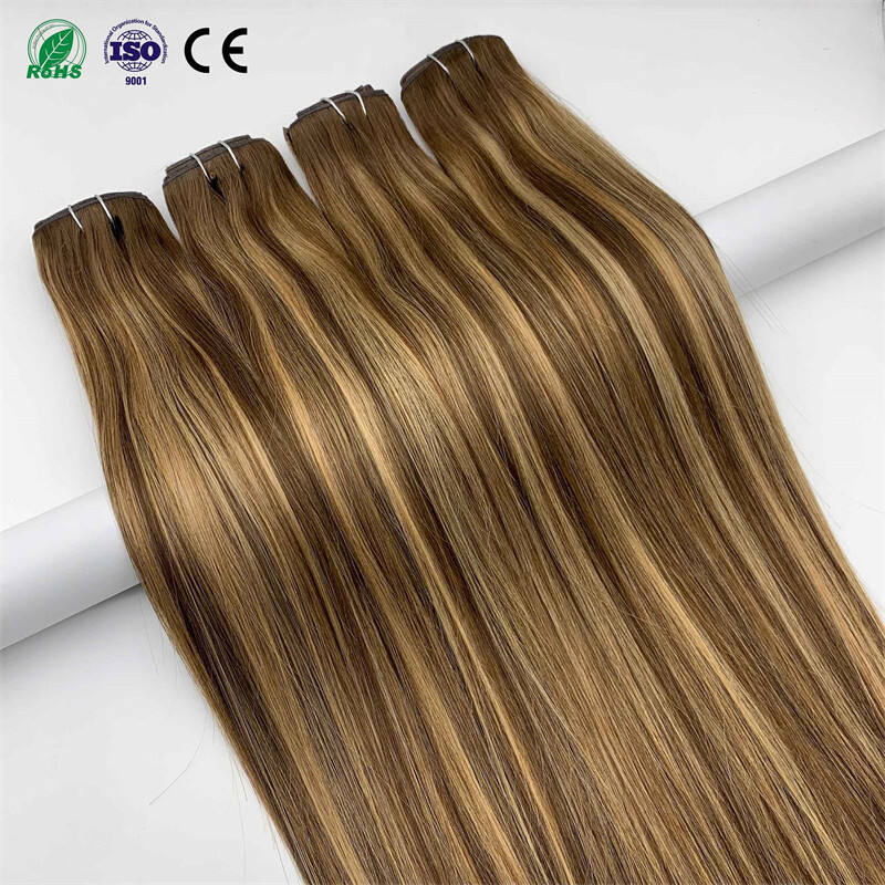Fasimei Genius Weft Clip-On Hair Pieces Silky Straight Wave Remy Clip In Extensions Invisible Clip in Hair Soft Body Wave Style