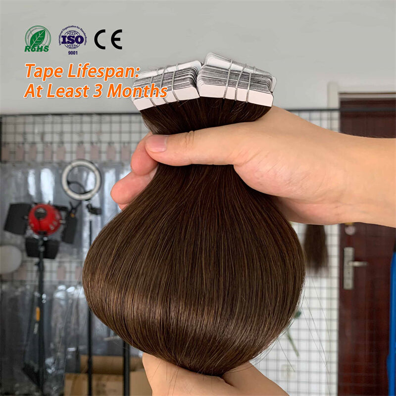 Top Quality Tape in Hair Extensions European Remy Human Hair Straight Tangle-Free Tape Hair