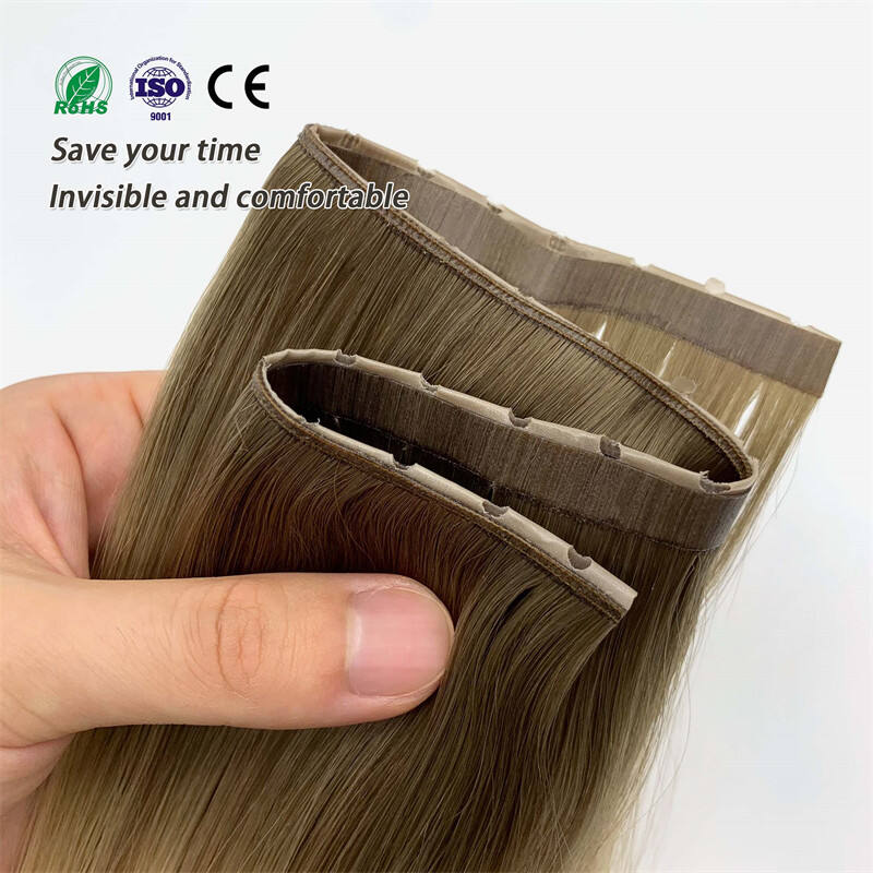 High Quality New Design PU Seamless XO Weft Raw Virgin European XO Invisible Weft With Holes Human Hair Extensions
