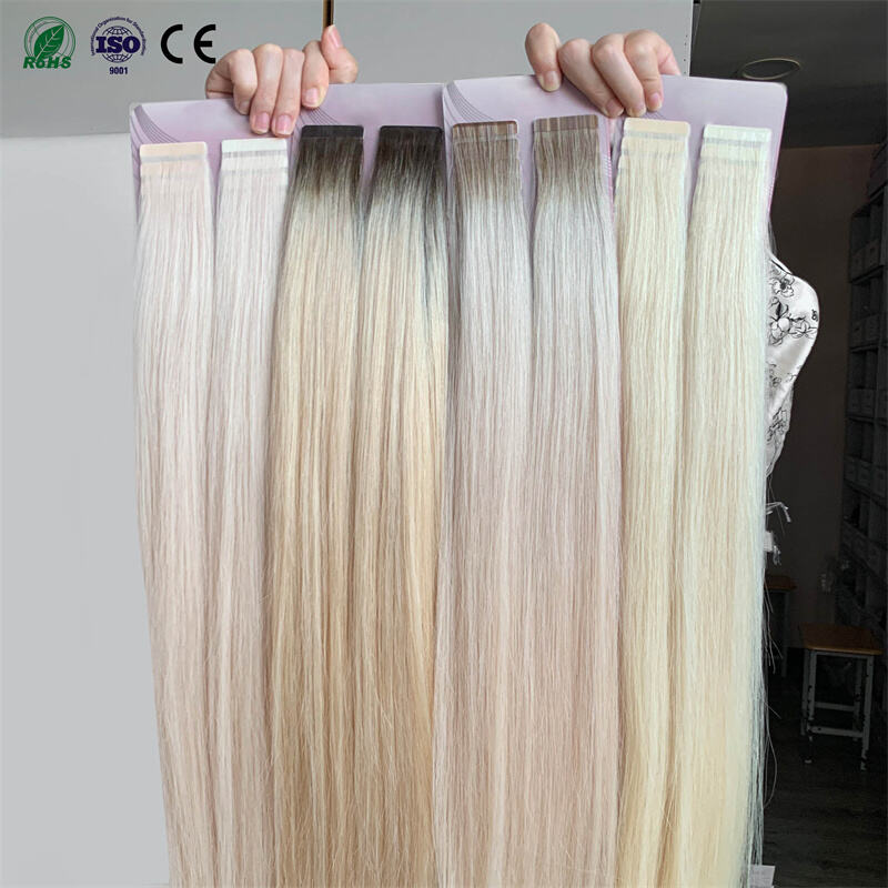 Fasimei Raw Cuticle Aligned Semi Invisible Tape in Hair Virgin Remy Tape in Human Hair Extensions European Hair Products