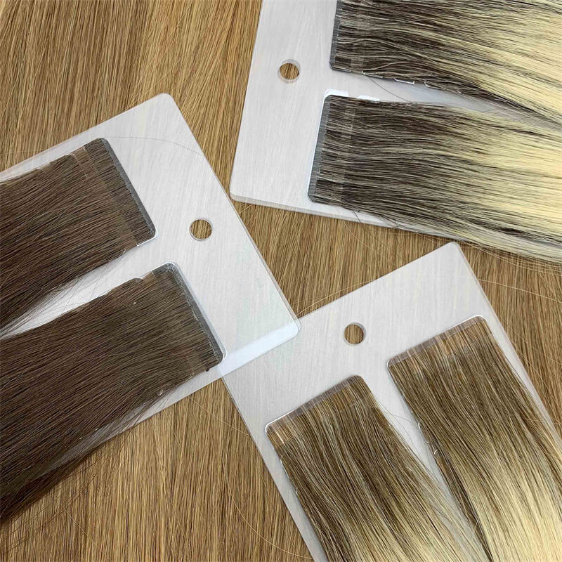 Wholesale Virgin Cuticle Aligned Double Drawn Semi Invisible Tape in Hair Extensions Seamless Natural Human Hair Extension