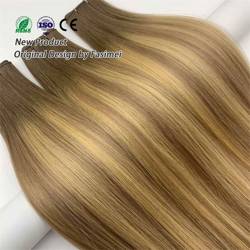 Authentic Natural Hair Double Drawn Volume G Double Layers Genius Weft Hair Extensions Weft Human Hair