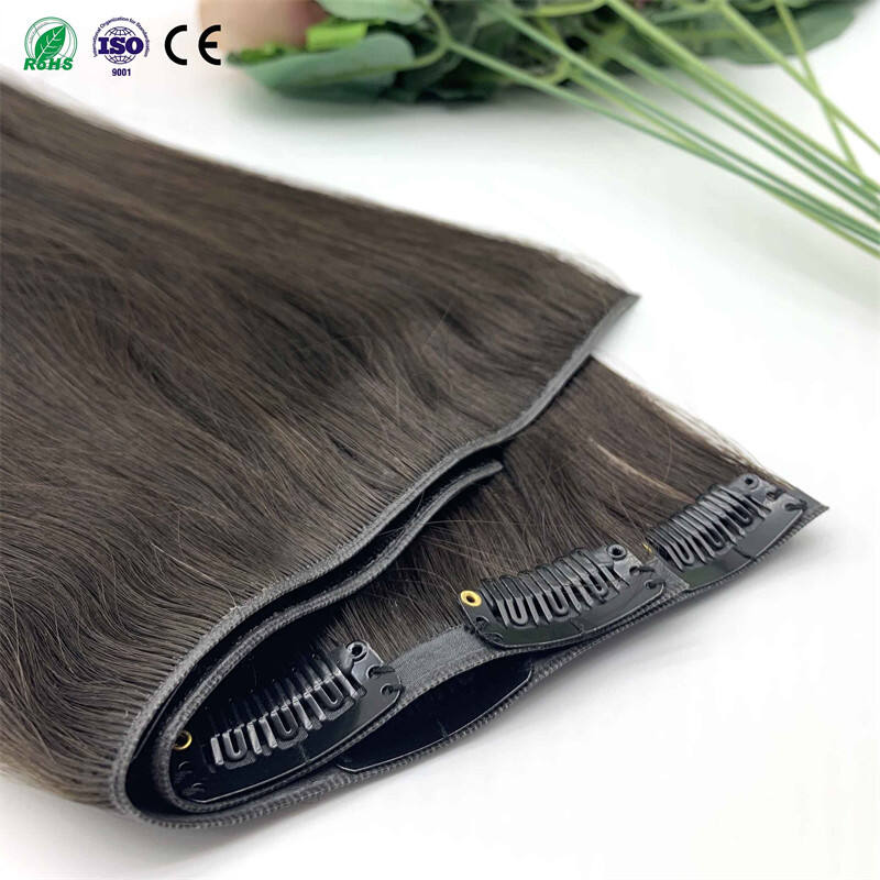 Fasimei Wholesale 100% European Remy Virgin Human Hair Extensions Light Color Double Draw Invisible Seamless Clip Hair Extension