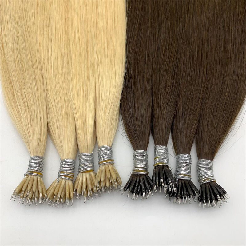 100%virgin Hair Stock Sample All in Discount Custom Color and Length Can Be Ship Now Custom logo and Label Nano Hair
