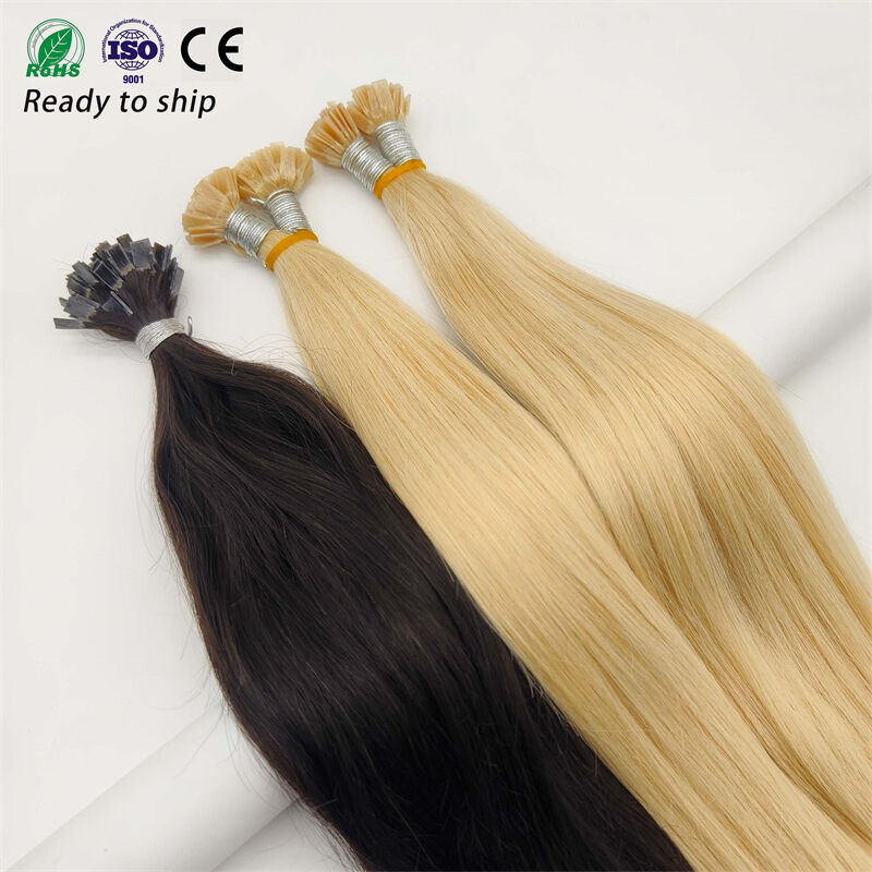 Fasimei Large Stock Cuticle Aligned Hair Products Flat Tip Human Hair Extensions K Tip Hair Extensions