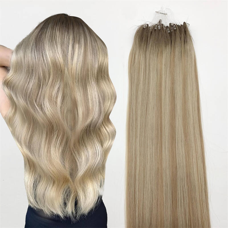 100% Remy European Hair Can Be Used More Than One Year Custom Color and Length Invisible H6 Feather Hair Extensions