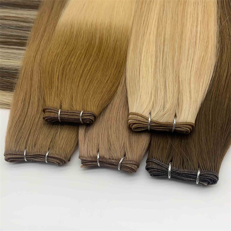 European Indian Genius Weft Hair Extensions Virgin Super Double Drawn Weft Hair Extension Human Hair Vendors