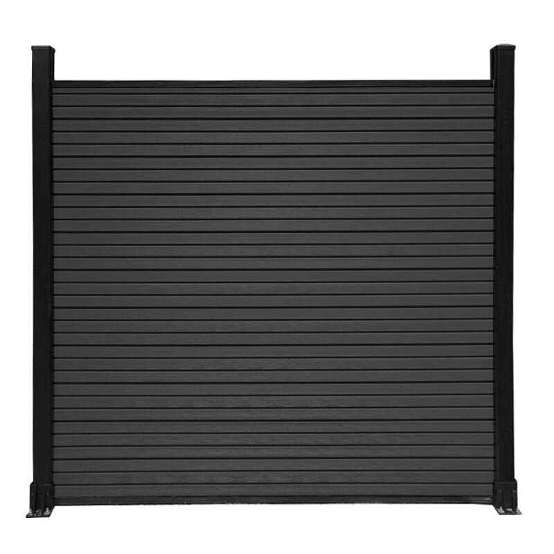Black Co-Extruded WPC Fence Panel – Thin Slat Composite Fence for Garden Privacy