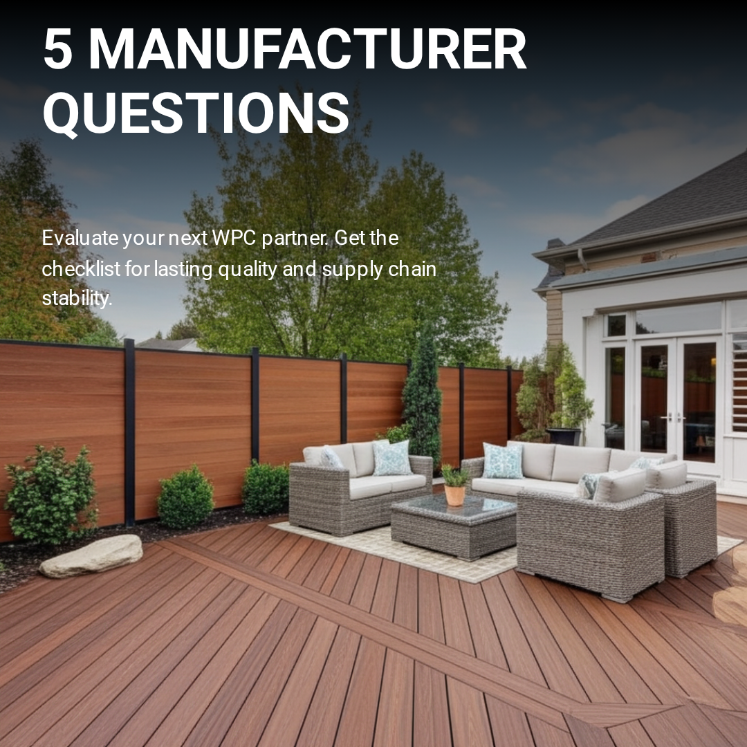 5 Questions Every Distributor Must Ask Their Composite Fencing & Decking Manufacturer