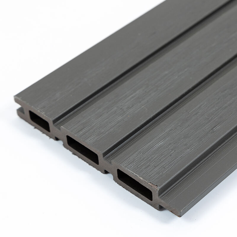 Grey Co-Extruded WPC Fence Panel – Thin Slat Composite Fence for Garden Privacy
