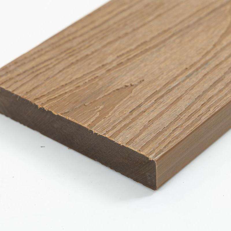 Teak Co-Extruded Solid WPC Decking – Composite Deck Boards for Outdoor Flooring