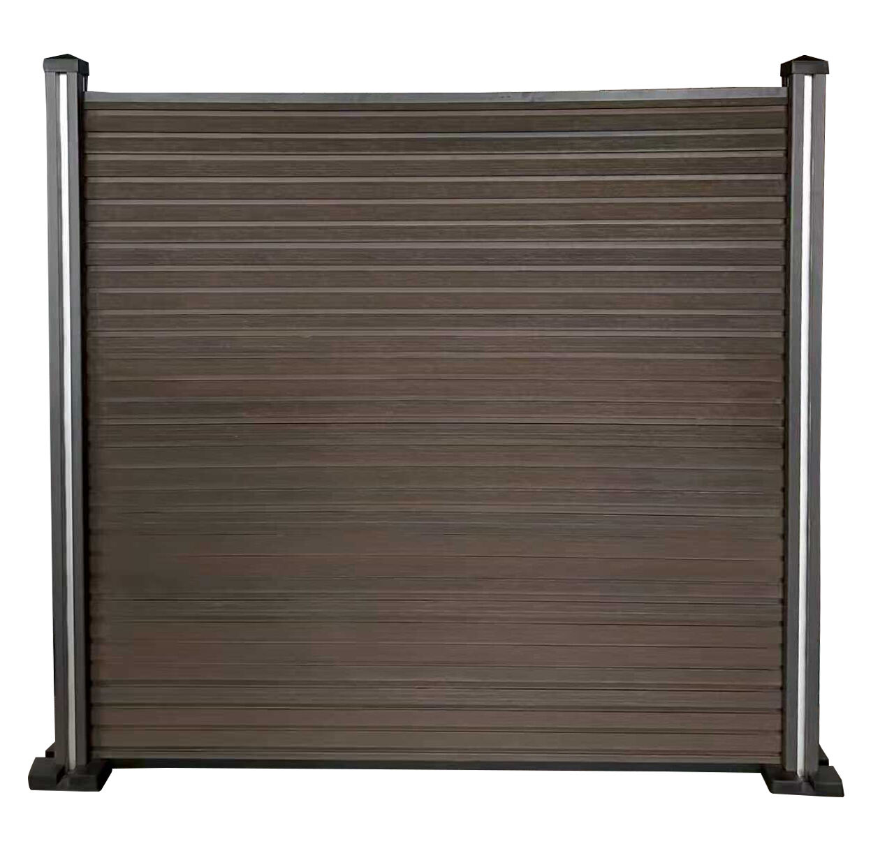 Co-Extruded WPC Fence Panel – Sandalwood 6ft x 6ft Composite Privacy Fence with LED Posts