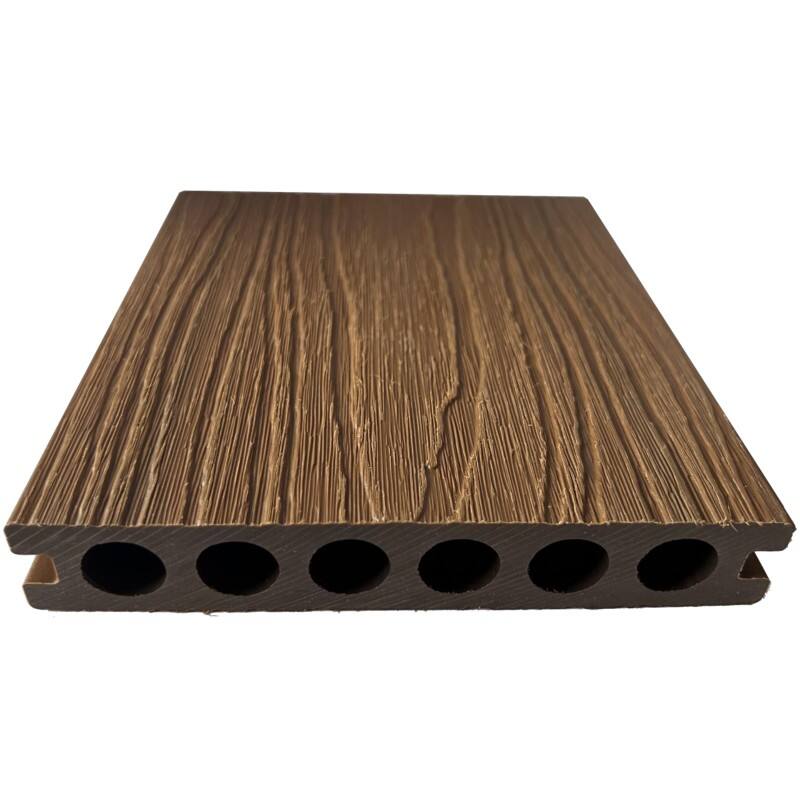 GJ27 Co-Extruded WPC Decking – Six-Hole Circular Hollow Outdoor Deck Board (Slim Fit Design)