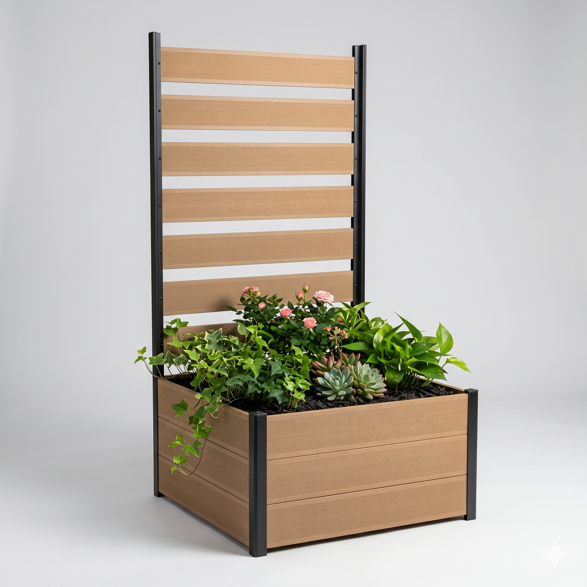 Treslam WPC Planter Box | Modern Composite Flower Box for Outdoor & Garden Use