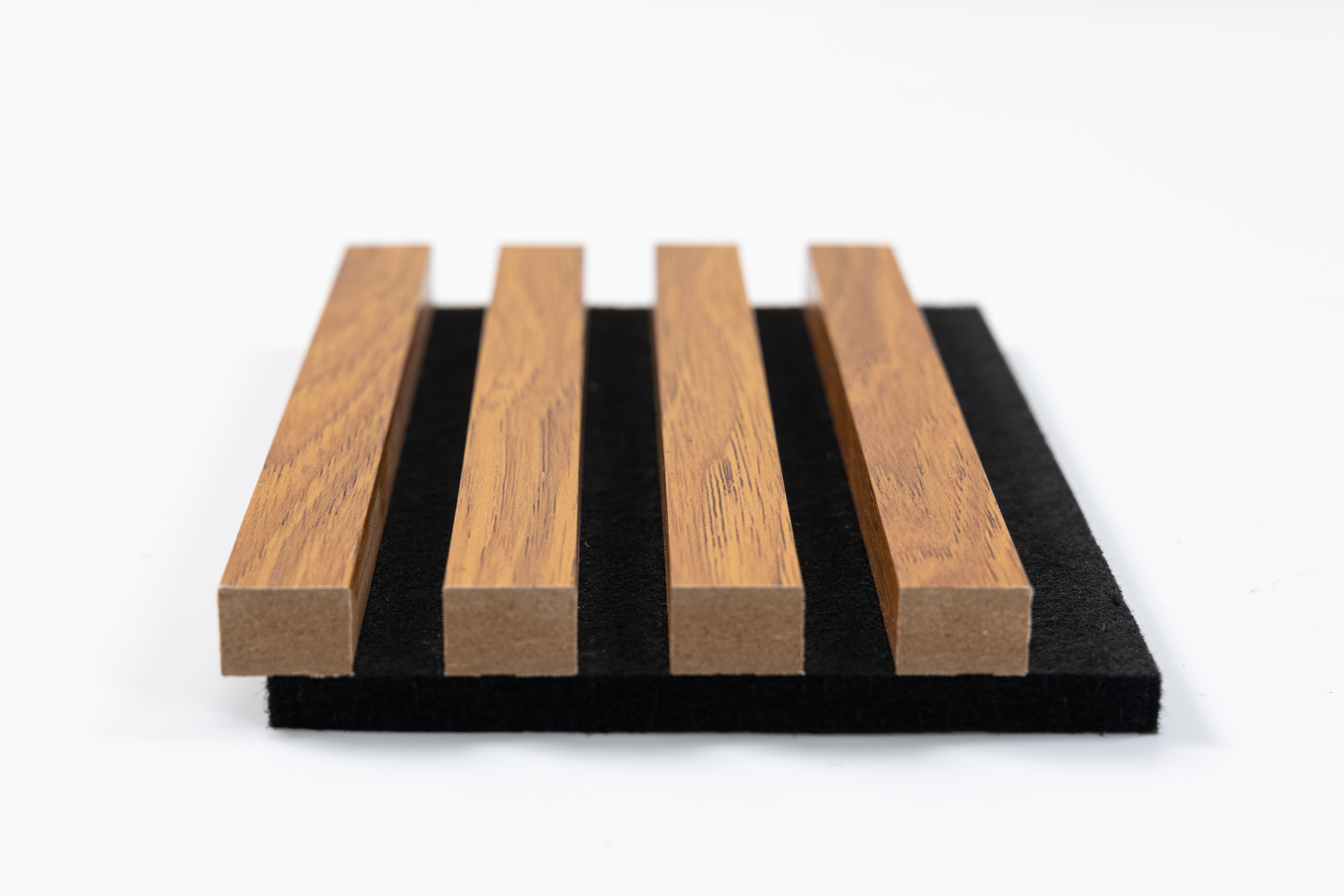 Treslam Acoustic Wall Panel – High-Performance Teak Sound Absorbing MDF & Polyester Decorative Cladding