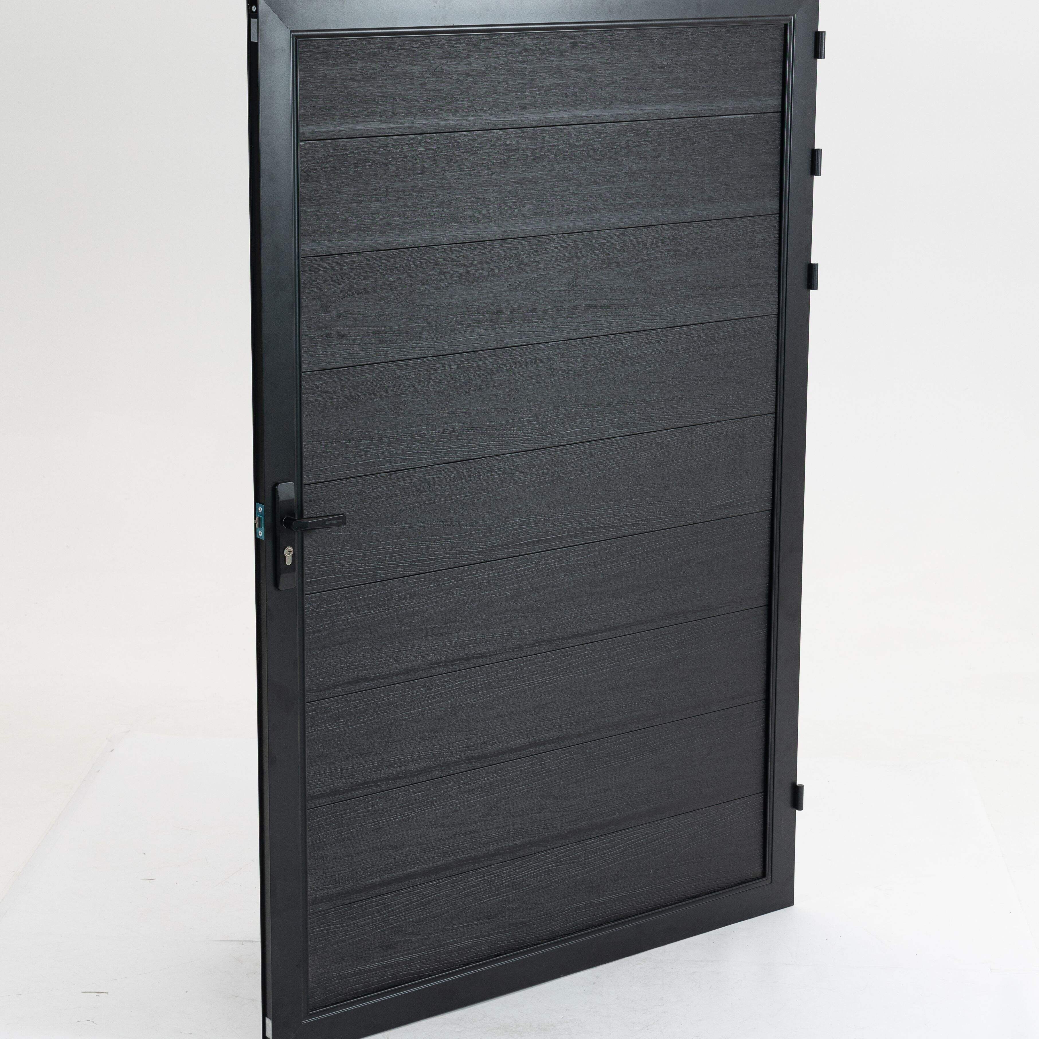 Composite WPC Single Gate – Black Durable 6ft Entry Gate with Extra Security