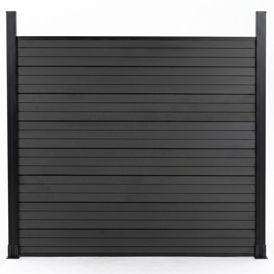 Black Composite Fence Panels — Full Privacy WPC Fencing in 8 Colors