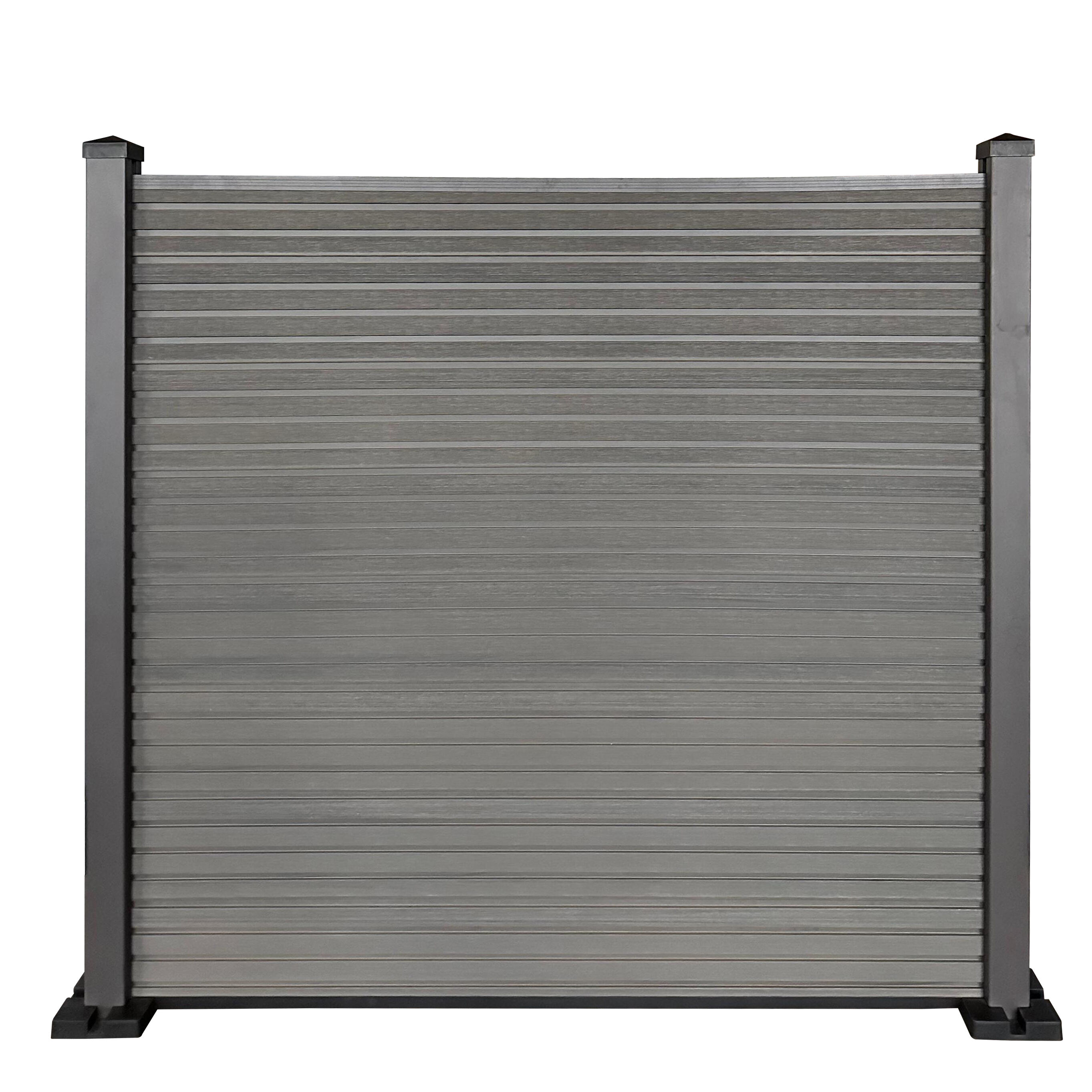 Co-Extruded WPC Fence Panel – Silver Grey Composite Privacy Fence for Modern Gardens