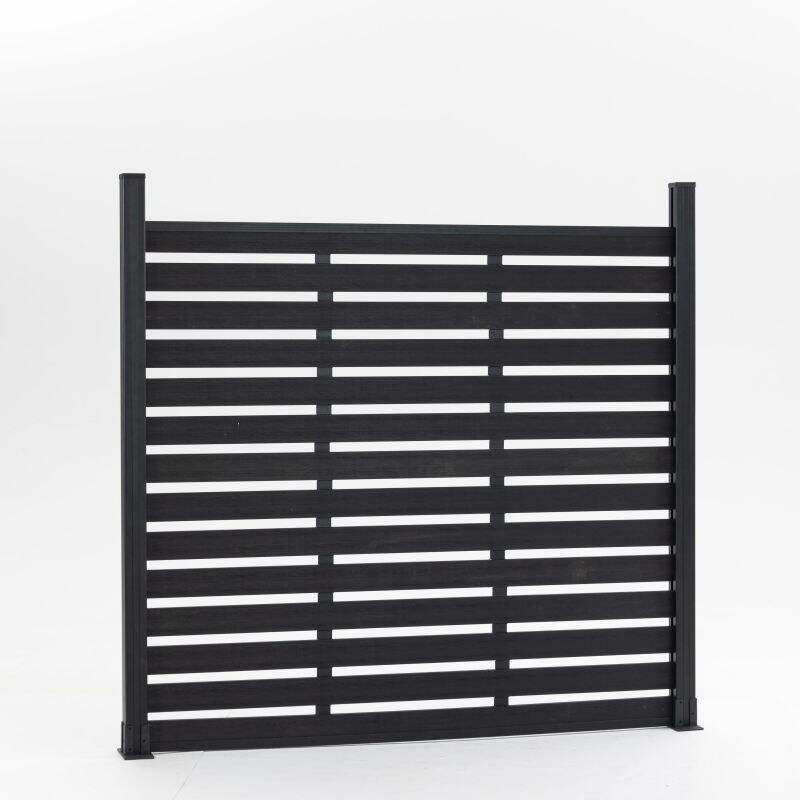 Co-Extruded WPC Fence – Black Semi-Private Modern Composite Fencing