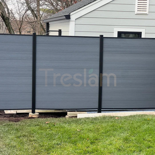 Light Blue WPC Fence and Gate Installation – Aesthetic Design with Modern Safety