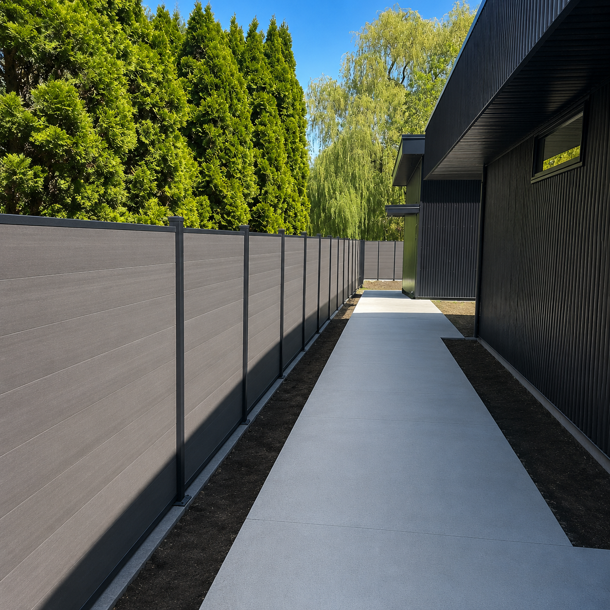 Contemporary Elegance: A Modern WPC Privacy Fence Installation in Canada