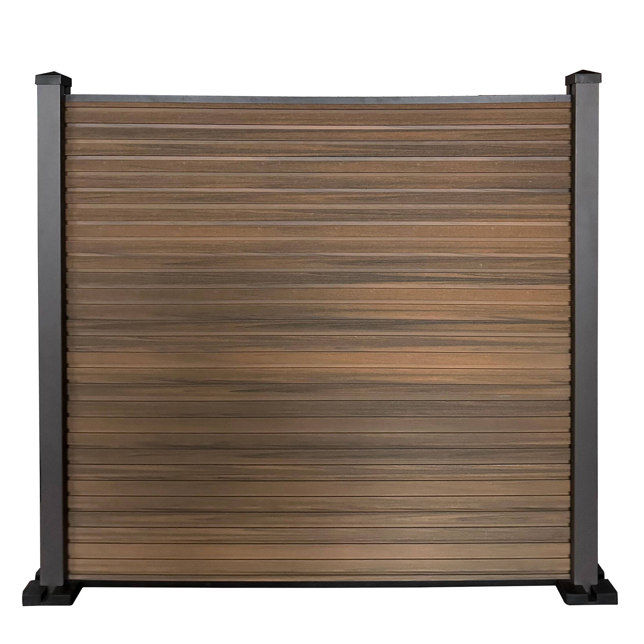 Co-Extruded WPC Fence Panel – Walnut Composite Privacy Fence for Backyard