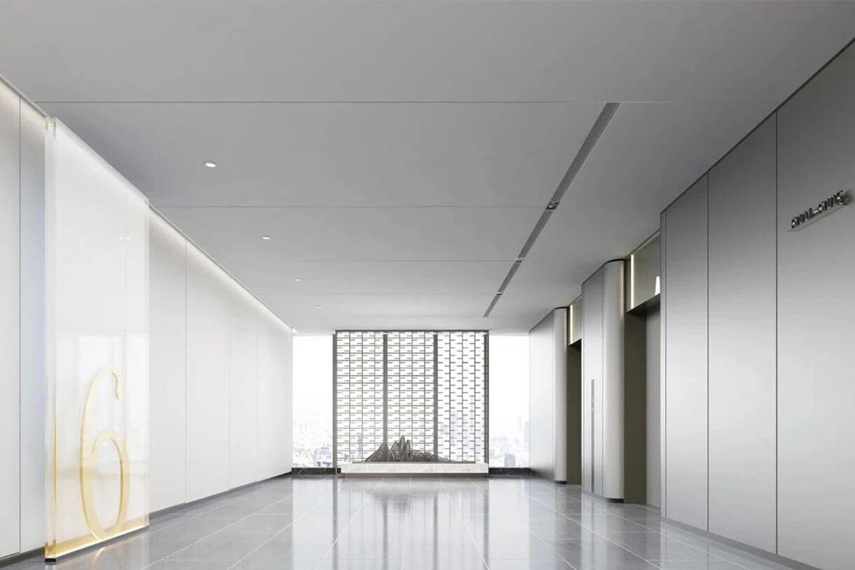 OUZHIJIE Aluminum Core Composite Panel: Elevating Elevator Lobby Design with Modern Metal Aesthetics