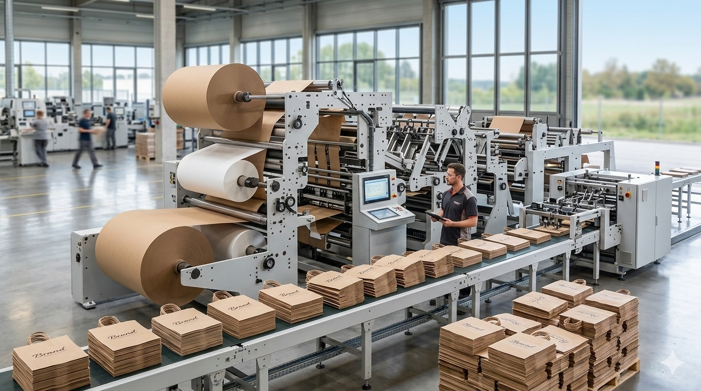 Paper Bag Making Machine for Industrial and Commercial Packaging