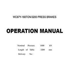 Press Brake Instruction Manual （160T3200）