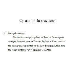 Daily maintenance for laser cutting machines Operating Manual