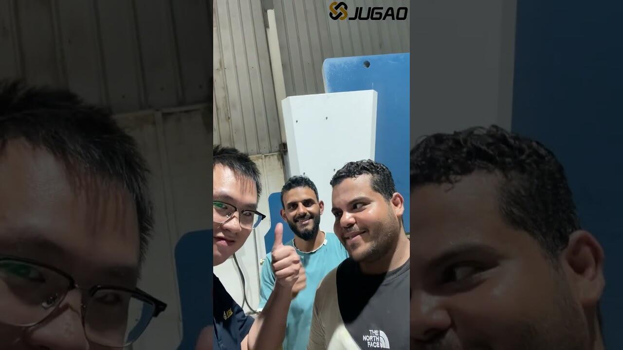 Jugao completed the installation training of Medina large bending machine and shearing machine